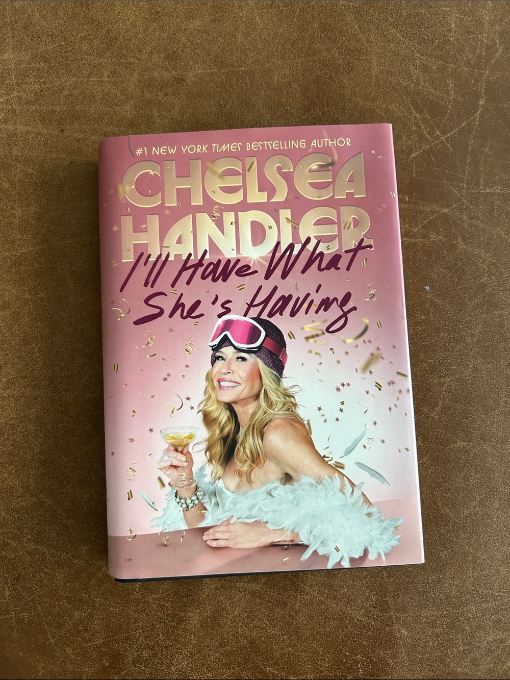 Pink Hardcover Novel I'll Have What She's Having autographed by Chelsea Handler
